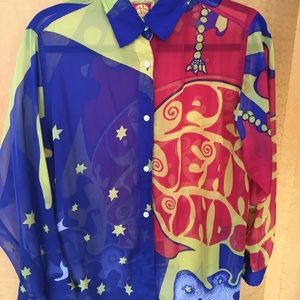Pepe Jean London Woman’s blouse Pop Art Size Small